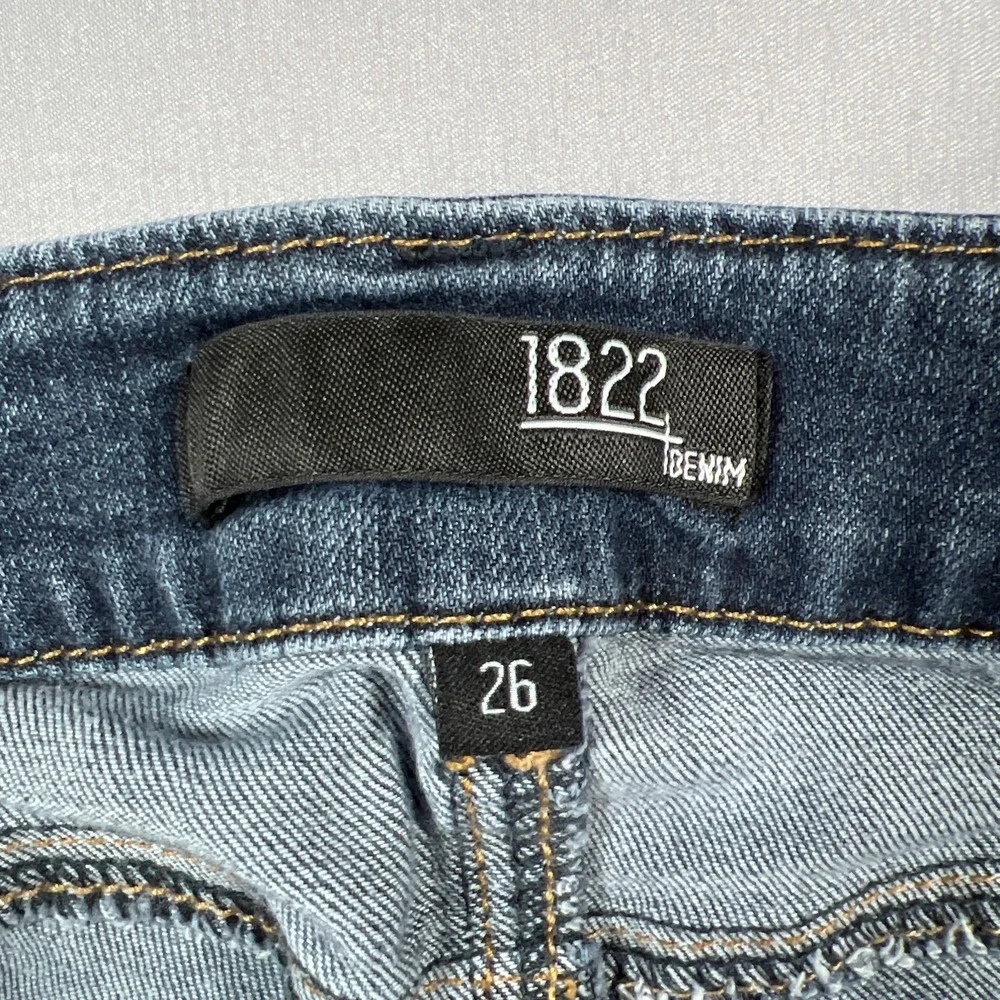1822 Denim Skinny Jeans Womens 26 Blue Stretch Low Rise Medium Wash Zip Fly